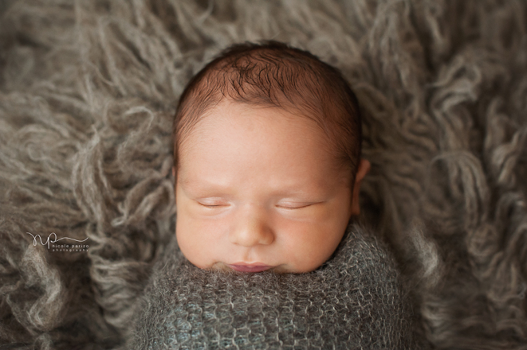 Nicole Parizo Photography | Chicago Newborn Photographer | wrapped newborn