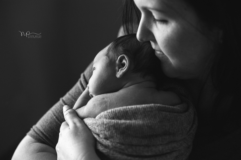 Nicole Parizo Photography | Chicago Newborn Photographer | first born baby with mom