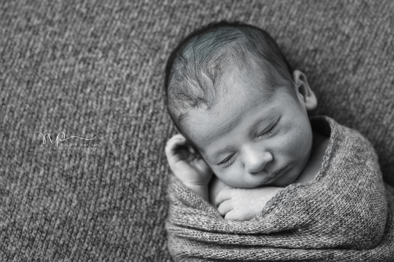 Nicole Parizo Photography | Chicago Newborn Photography | sleepy baby boy